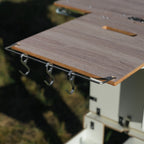 Camping Box – barra con ganchos para accesorios de camping