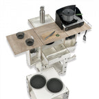 Camping Box – modulaire campingkeuken met uitklapbare werkbladen en lades